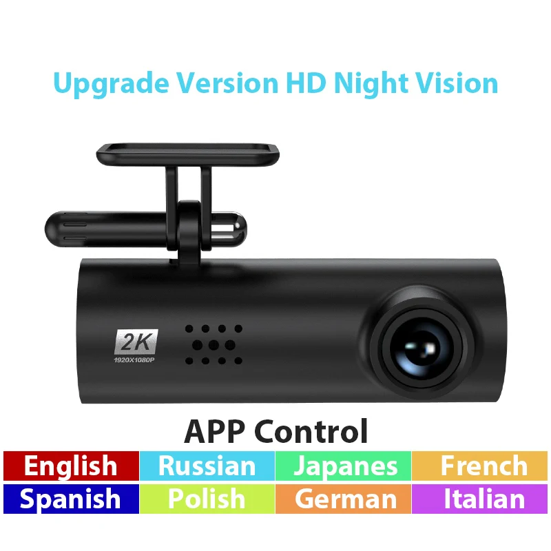 HD 1080P Smart Car DVR Camera Wifi APP Control Dashcam SONY 307 Sensor WDR Video Recorder Night Vision G-sensor 170° Wide Angle