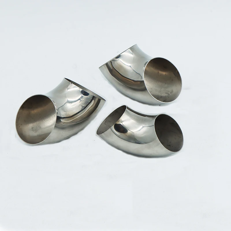 89mm 102mm 108mm 114mm OD Sanitary Butt Weld 45 Degree Elbow Bend Pipe 304 stainless steel car exhaust pipe muffler welded pipe
