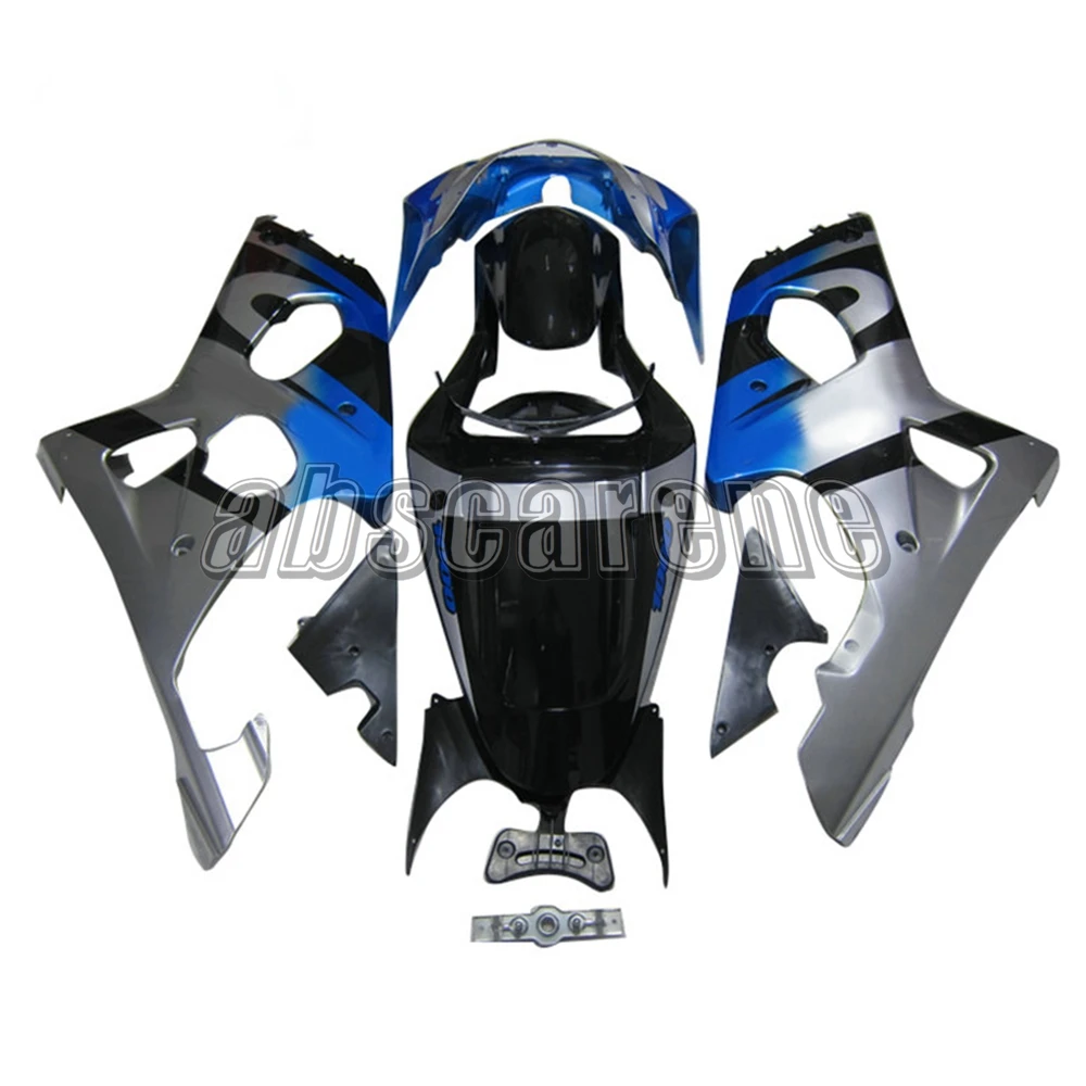 Injection Full Fairing Kit For Suzuki GSXR1000 K1 K2 2000 2001 2002 00 01 02 ABS Plastic Motorcycle Cowlings Gloss Silver Blue | Автомобили