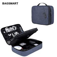 BAGSMART аксессуары для путешествий Сумки Дата кабель цифровая отделка сумка зарядное устройство провод сумка Mp3 наушники Usb флэш-накопитель сумка