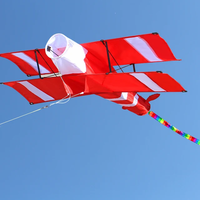 New High Quality 3D Single Line Red Plane Kite Sports Beach With Handle and String Easy to Fly Factory Outlet 1