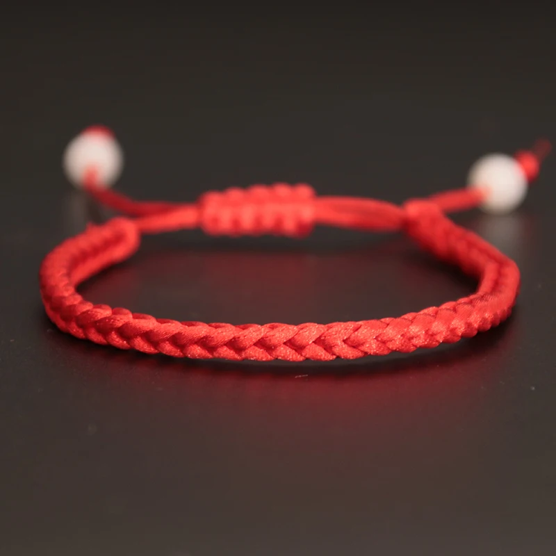 Классический браслет с красной нитью для мужчин и женщин ручной работы плетеный счастливый Braslet регулируемый браслет из веревки лучший друг ювелирные изделия Pulseira