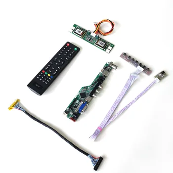 

For LM190E08-TLG6/TLGD T.V56 drive card board LCD panel monitor keyboard+Remote+Inverter LVDS 4CCFL 30Pin HDMI VGA USB AV RF Kit