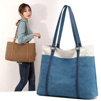 

Fashion Colour, Simple One-shoulder Women's Leisure Canvas Literature and Art Fan Fashion Bag