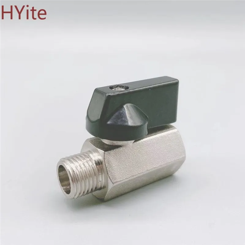 Miniválvula de bola de latón, compresor de aire macho a hembra, 1/8 ,1/4 ,3/8 , 1/2,1 unidad