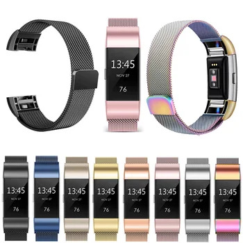 

Suitable for Fitbit Charge 2 Stainless Steel Milanese Replacement Wristband Bracelet Strap Accessories Easy to Remove Install