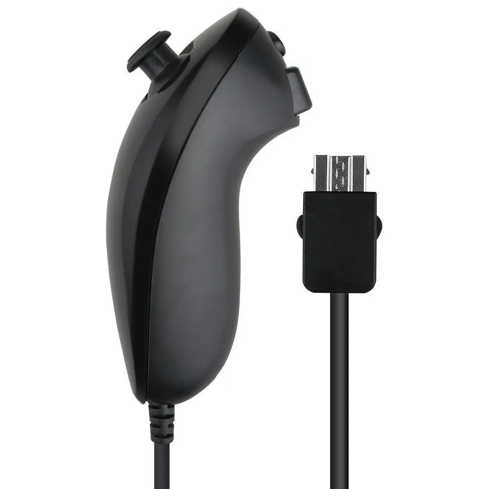 Черный Встроенный пульт дистанционного управления Nunchuck + чехол для Nintendo