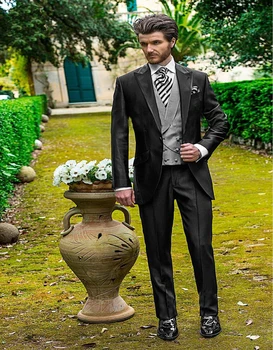 

Tailor Made Three Piece Mens Formal Wedding Tuxedos Slim Custom Spring Mens Suits Blazer Prom Party Dress (Jacket+Pants+Vest)