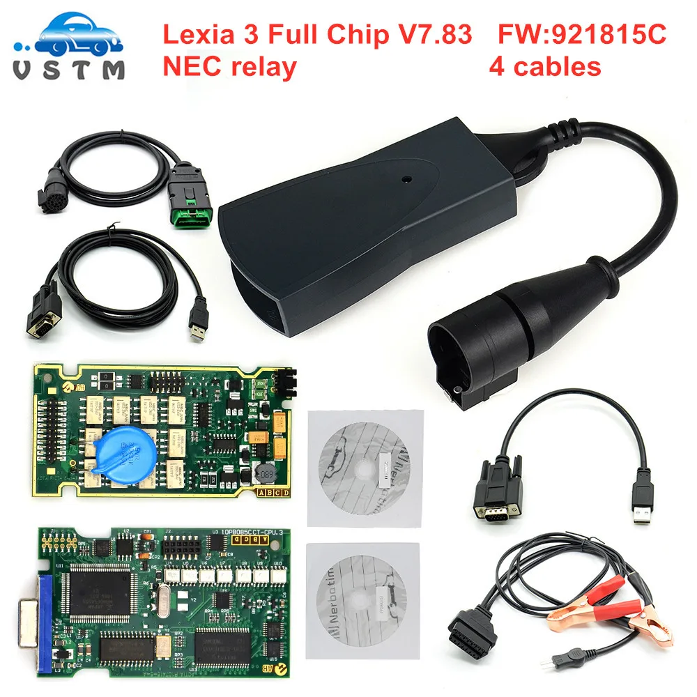 Полные чипы с золотой кромкой Lexia3 PP2000 PSA XS Evolution Diagbox V7.83 Lexia Super Firmware 921815C 3 |