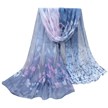 

2020 Chiffon Silk Scarfs Women Fashion Long Soft Scarves Print Flowers Shawl Summer Shawls And Hijabs