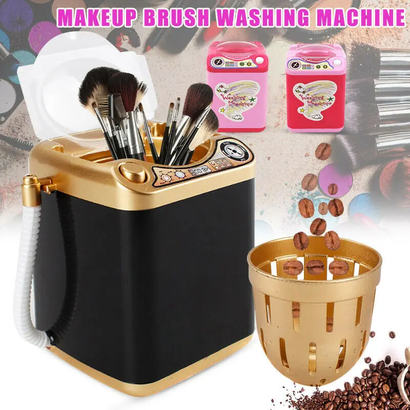 

Mini Electric Washing Machine Toys Makeup Brush Cleaner Device Automatic Beauty Sponge Brushes Washer Tool