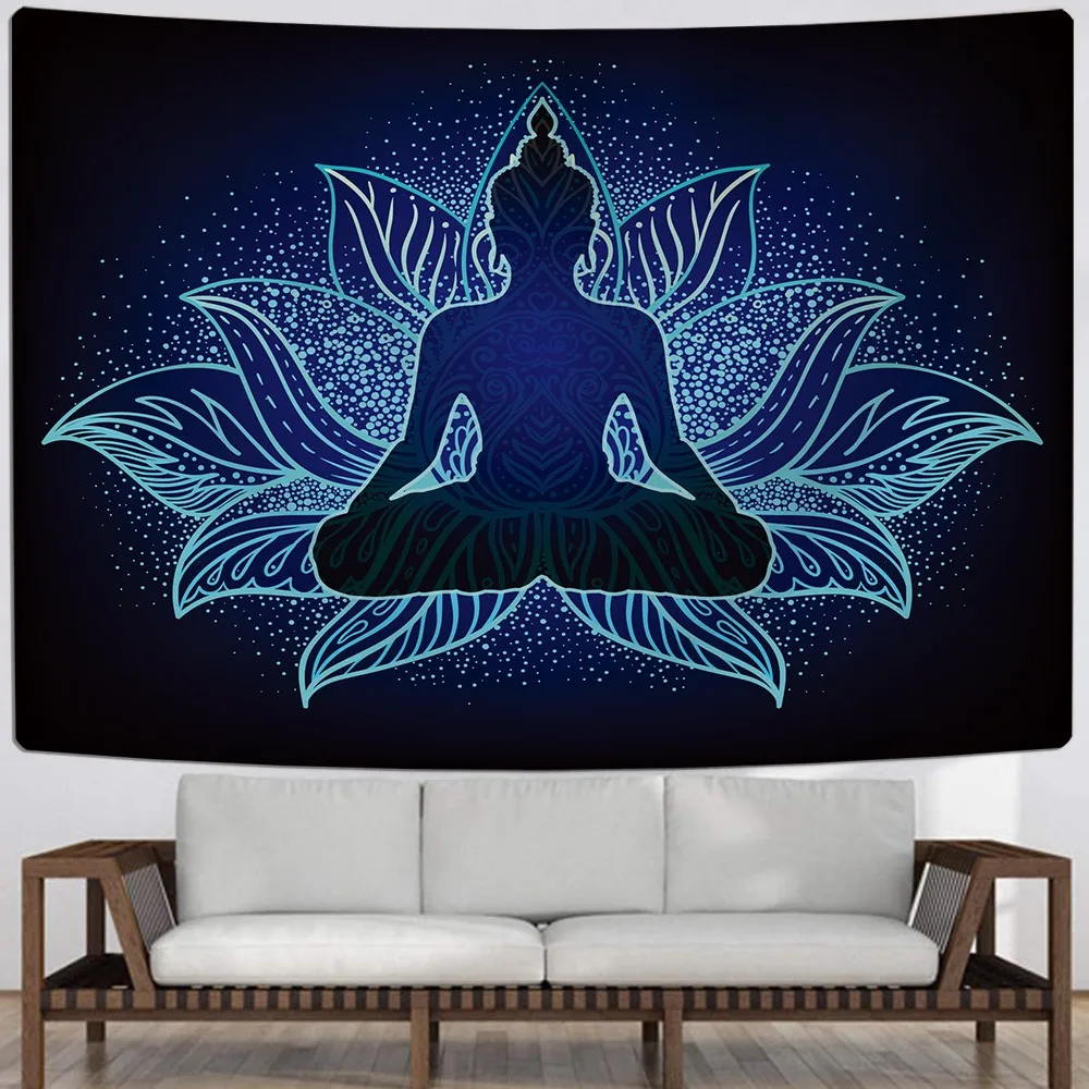 

Buddha Tapestry Chinese Religion Wall Hanging Home Textile Wall Tapestry 3D Print Dorm Tapestry Home Decoration Wall Carpets