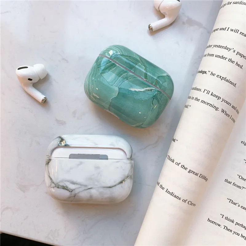 Мраморный ясного неба цвет вываренные Жесткий pc крышка для apple airpods pro Чехол