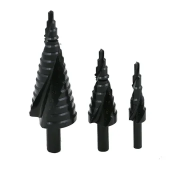 

4-32/4-20/4-12MM HSS Cobalt Step Drills Nitrogen High Speed Steel Spiral for Metal Cone Drill Bit Set Triangle Shank Hole Cutter