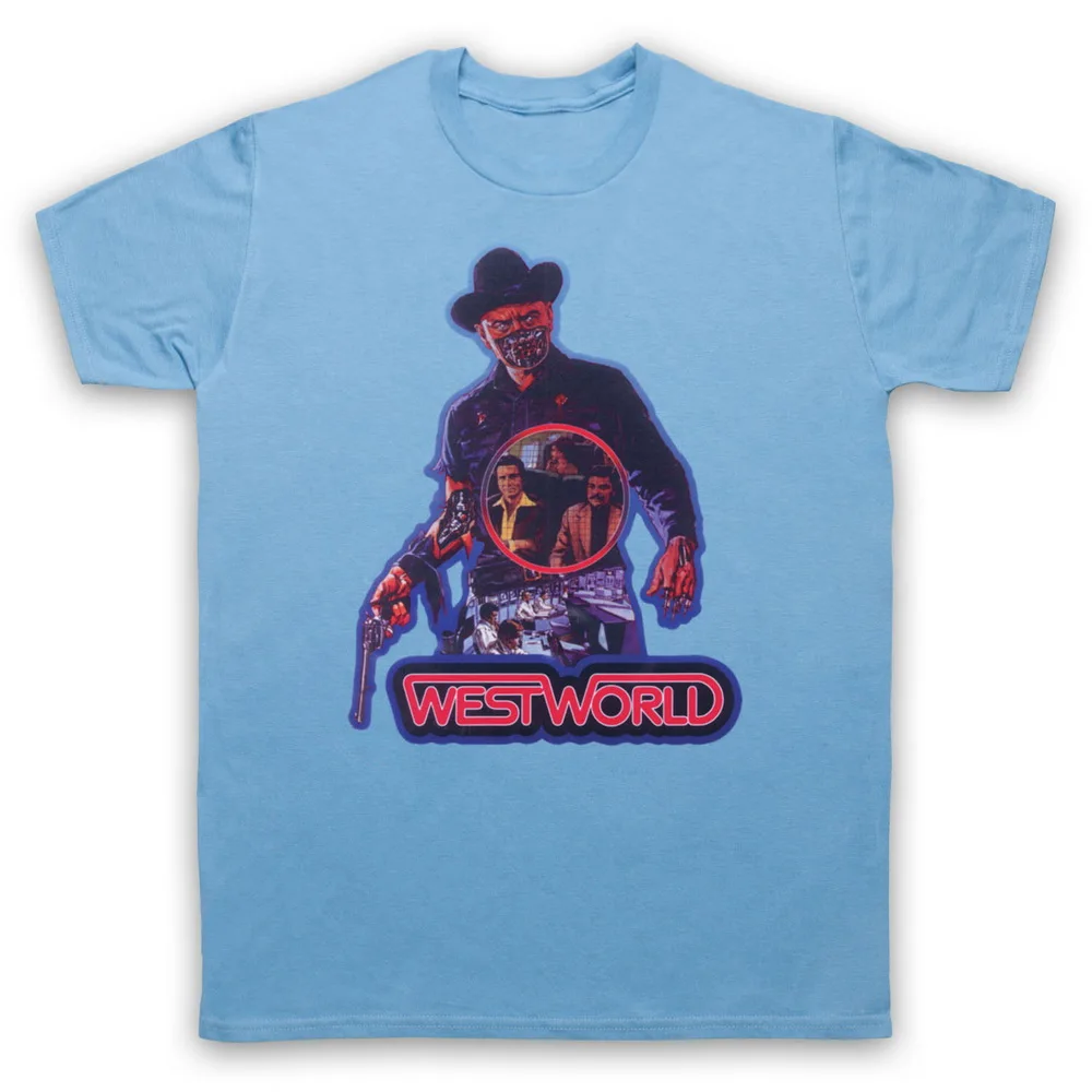 YUL BRYNNER WESTWORLD SCI FI undinal Футболка мужская Дамская детская все размеры хлопковая