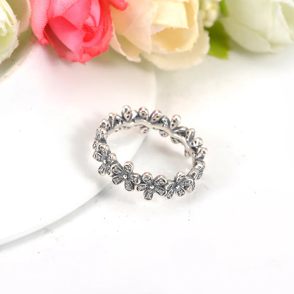 925 пробы Серебряный цветок женские кольца на палец для женщин Свадебные серебряные украшения Anel