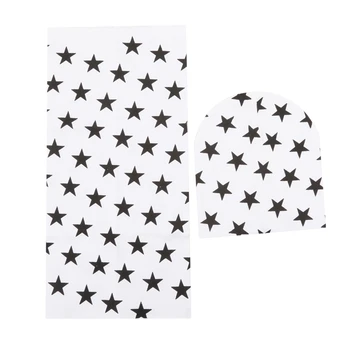

GAOKE Cute Baby Hat Scarf For Children's Star Head Cap Cotton Toddler Boys Girls Hats Scarves Soft Kids Hats Scarf Set Gifts