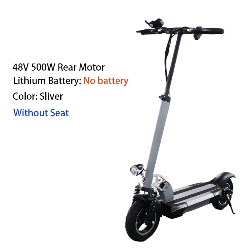 s48500nobattrynoseat 48 в 500 Вт 1" внедорожный Электрический скутер для взрослых 48 В 26А мощный складной электрический велосипед складной hoverboad велосипед самокаты - Цвет: s48500nobattrynoseat