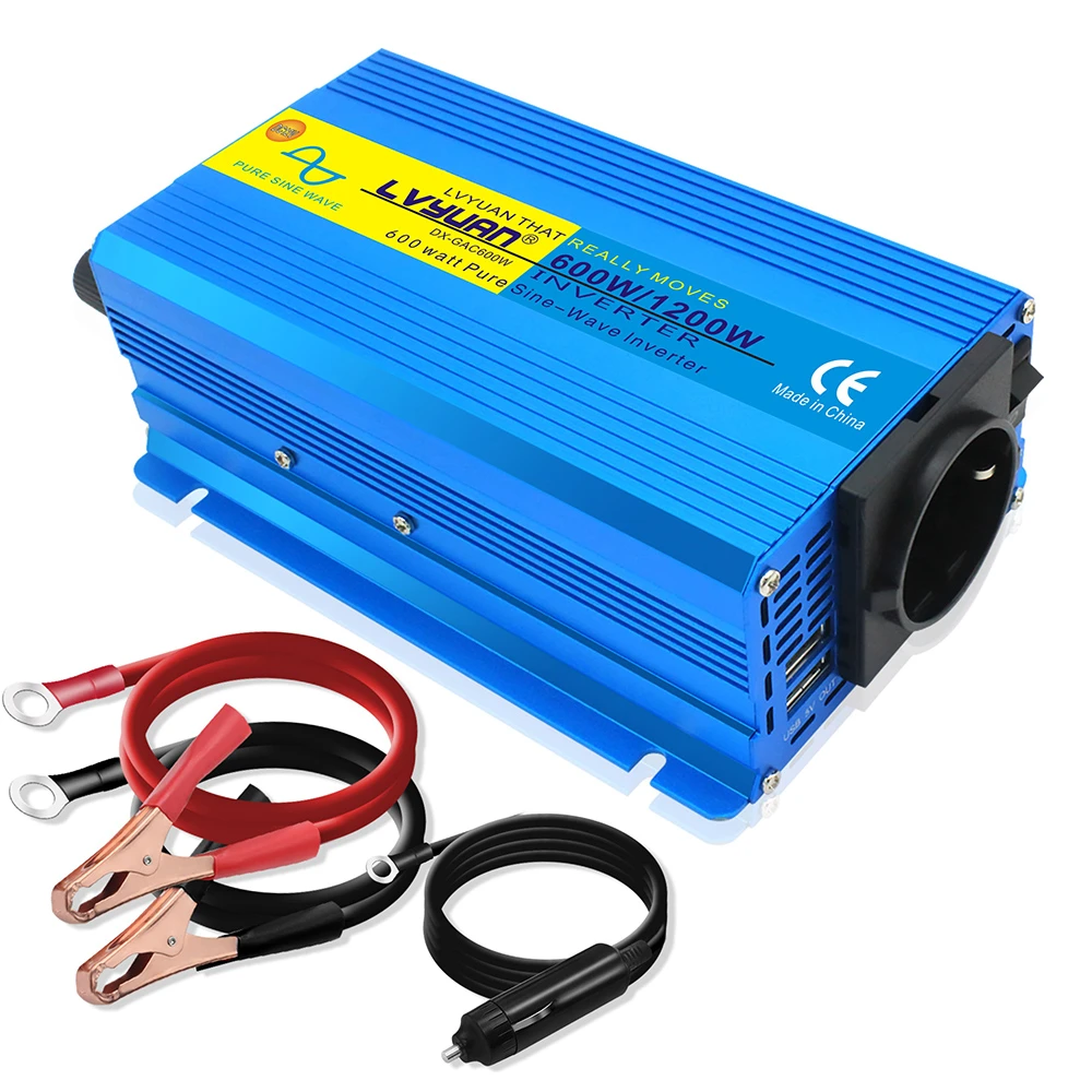600w 10w Pure Sine Wave Inverter Dc 12v To Ac 2v 240v 50hz 60hz Voltage Converter Eu Socket Car Cigarette Lighter Plug Car Inverters Aliexpress 600w 10w Pure Sine Wave Inverter Dc 12v To Ac 2v 240v 50hz 60hz Voltage Converter Eu Socket Car Cigarette Lighter Plug Car Inverters Aliexpress