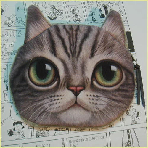 Cartoon Cat Coin Purse Cute Kids Purse Casual Zipper Children Wallet Girls Purse Small Money Bag Animal Prints Coin Card Holder