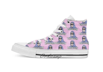 

She Doesn't Even Go Here Custom Casual High Top lace-up Canvas shoes sneakers Drop shipping