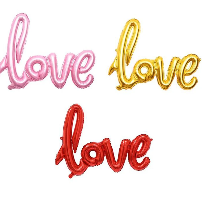 Золотые фольгированные воздушные шары Conjoine LOVE Anniversaire свадебные украшения Балон