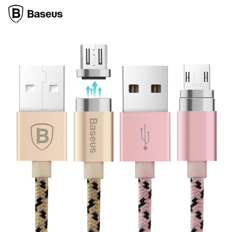 Baseus Магнитный usb-кабель для зарядки iPhone samsung xiaomi redmi кабель для быстрой зарядки apple lightning все микро-usb для устройств на аndroid 2.4A