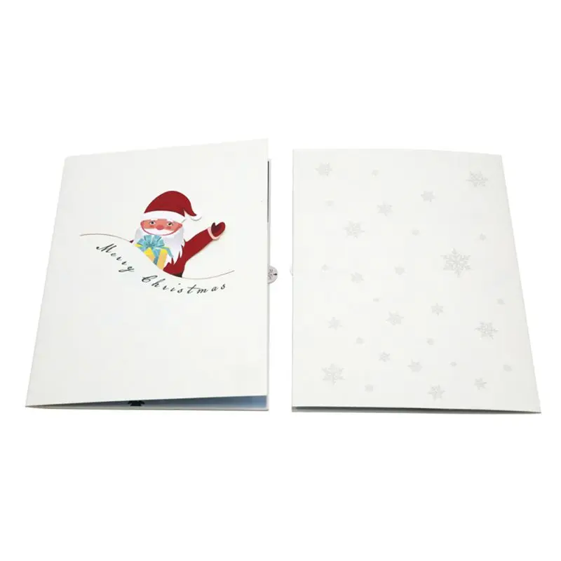  3D Pop Up Santa Claus Greeting Cards Postcards Invitations with Envelope for Kid 72XF - 4000389120918
