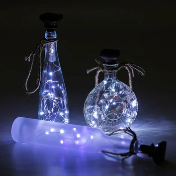 

1PCS Copper Wire Fairy Garland Bottle Stopper For Glass Craft LED string lights Wedding Christmas New Year Holiday Decoration