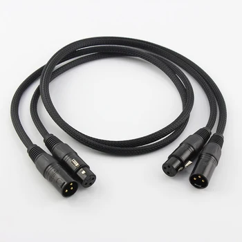 

1 Pair 5N OCC copper conductor audio Balance interconnect cable with NEUTRIK XLR plug connector HIFI Audio XLR Plug Cable