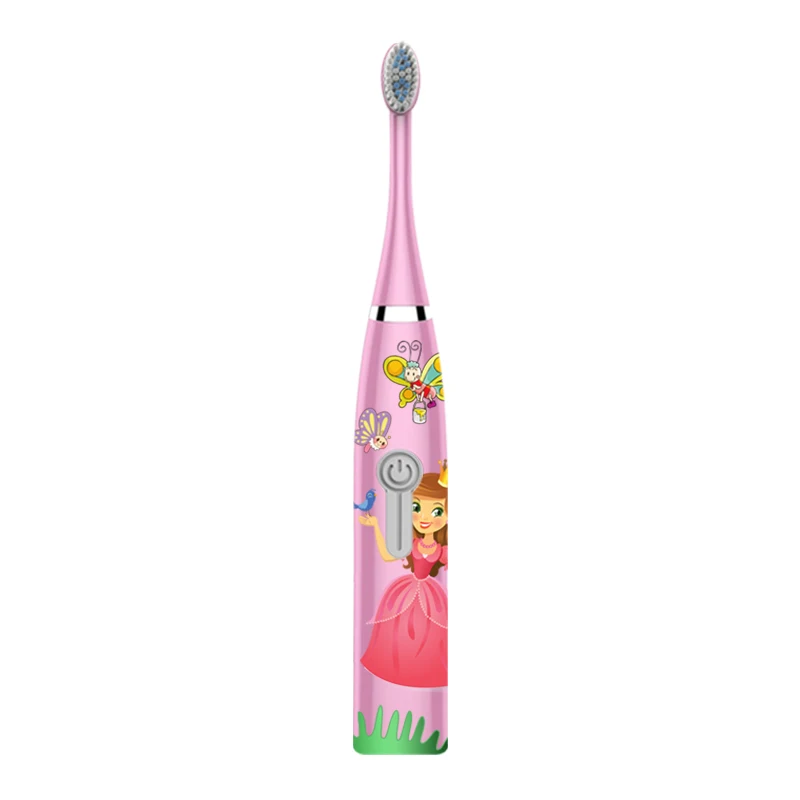 Children Electric Toothbrush Waterproof Sonic Vibrator Teeth Brush For Kids Cartoon Battery Powered 3-12 years
