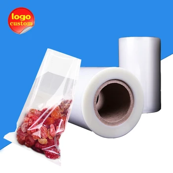 

Smooth vacuum packaging roll Storage meat rice snacks cereals Seafood dog cat food vegetable for factory Plastic fresh film bag