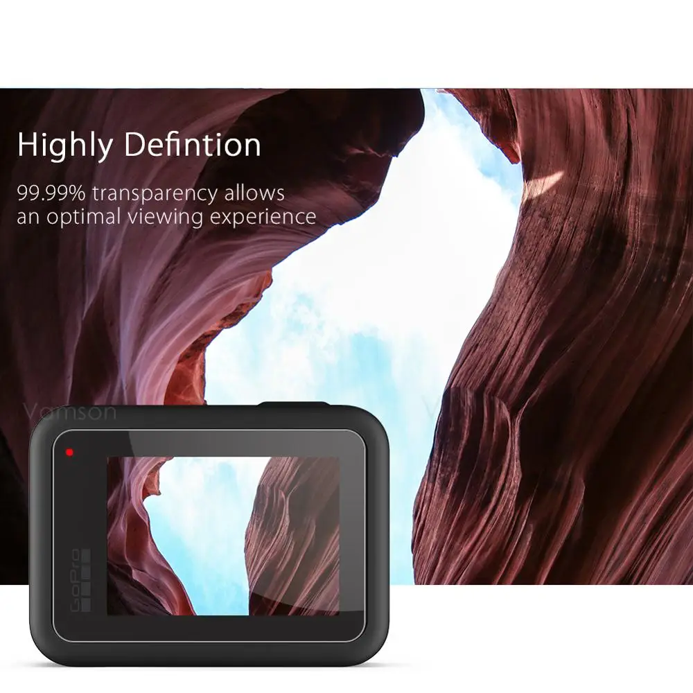 Vamson для Gopro Hero 8 черное закаленное стекло Защитная пленка объектива + ЖК экрана