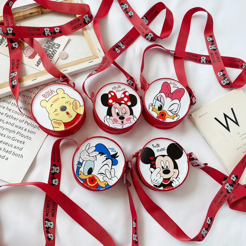 Корейская детская сумка Disney маленькая круглая сумочка на плечо Детский кошелек