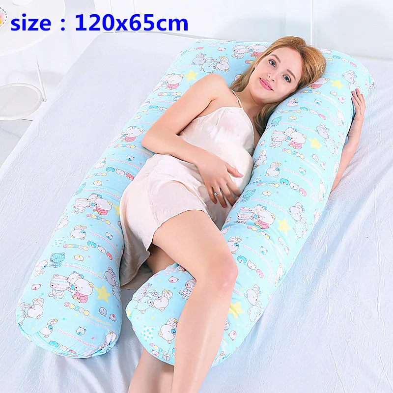 

New Support Pillow For Pregnant Women Body Cotton Pillowcase U Shape Maternity Pillows Pregnancy Side Sleepers Bedding