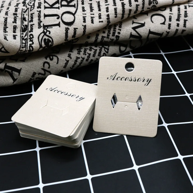 Recycle Ring Earring Card 5*6cm Light White Jewelry Accessories Display Packaging 100PCS/LOT Finger Hang Tag | Украшения и