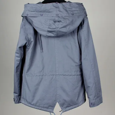 2 MMK autumn winter high fashion street woman casual hooded trench army green cooton washed outerwear loose clothing good quality - Цвет: 2
