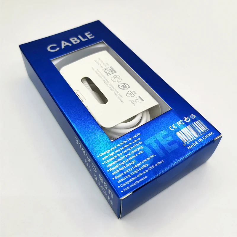 Для samsung usb type C-USB C кабель двойной type C кабель PD Быстрая зарядка кабель для Galaxy Note 10 S10 Plus для type-C устройства - Цвет: White-with box