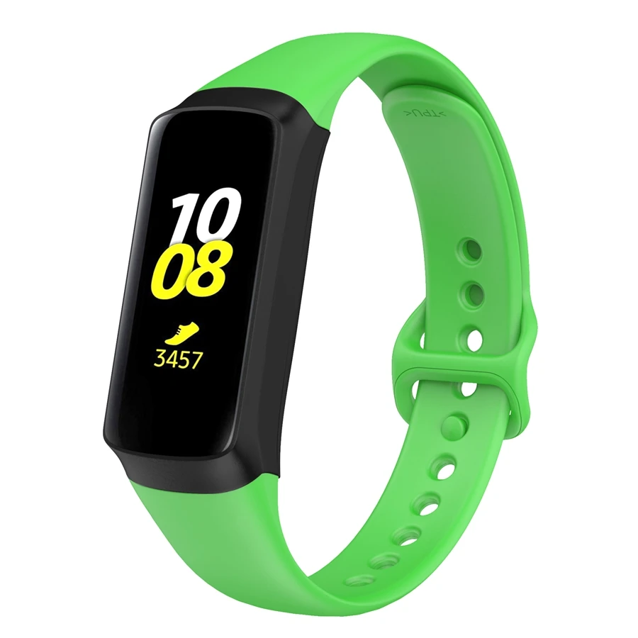 JKER сменный силиконовый ремешок для часов Ремешок для samsung galaxy fit Смарт часы ремешок - Цвет: Green