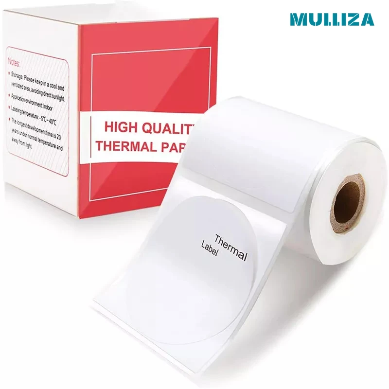 

50X50mm circular self-adhesive thermal label thermal paper printing office efficient lovely circular storage classification