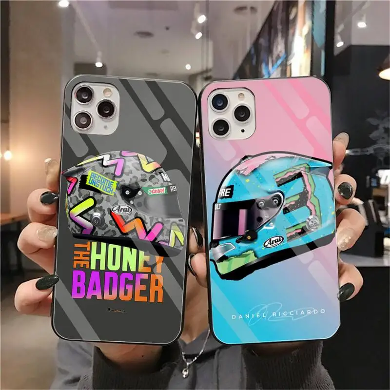 Чехол для телефона F1 Racing Daniel Ricciardo 3 закаленное стекло iPhone 13 12 Mini 11 Pro XR XS MAX 8X7 Plus SE 2020