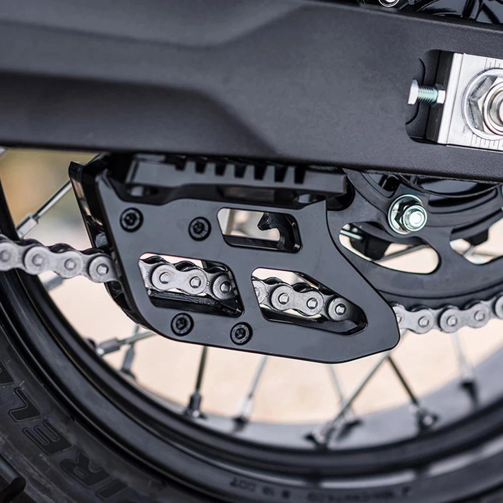 Protège-chaîne Moto En Aluminium Noir - Compatible Yamaha Tenere 700, XTZ690, XTZ700 - Installation Facile
