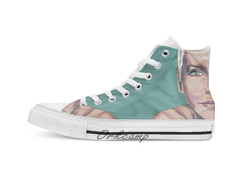 

So Baby Talk to Me Custom Casual High Top lace-up Canvas shoes sneakers Drop shipping