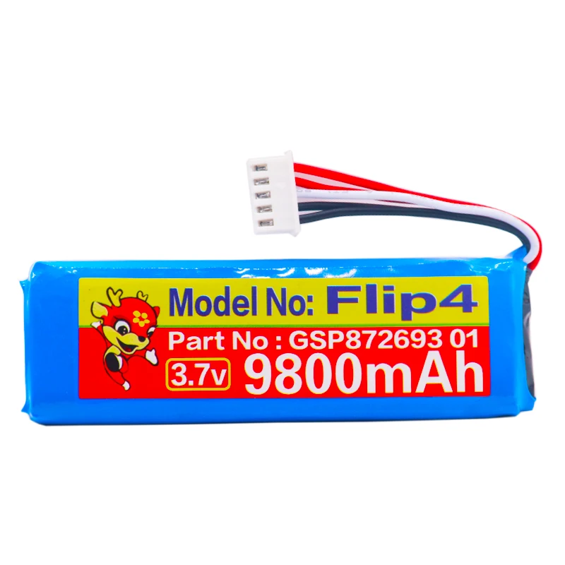 Высокая емкость 9800mAh/6800mAh GSP872693 01 JBL Flip 4 Flip4 батарея динамика|Батареи для MP3/MP4
