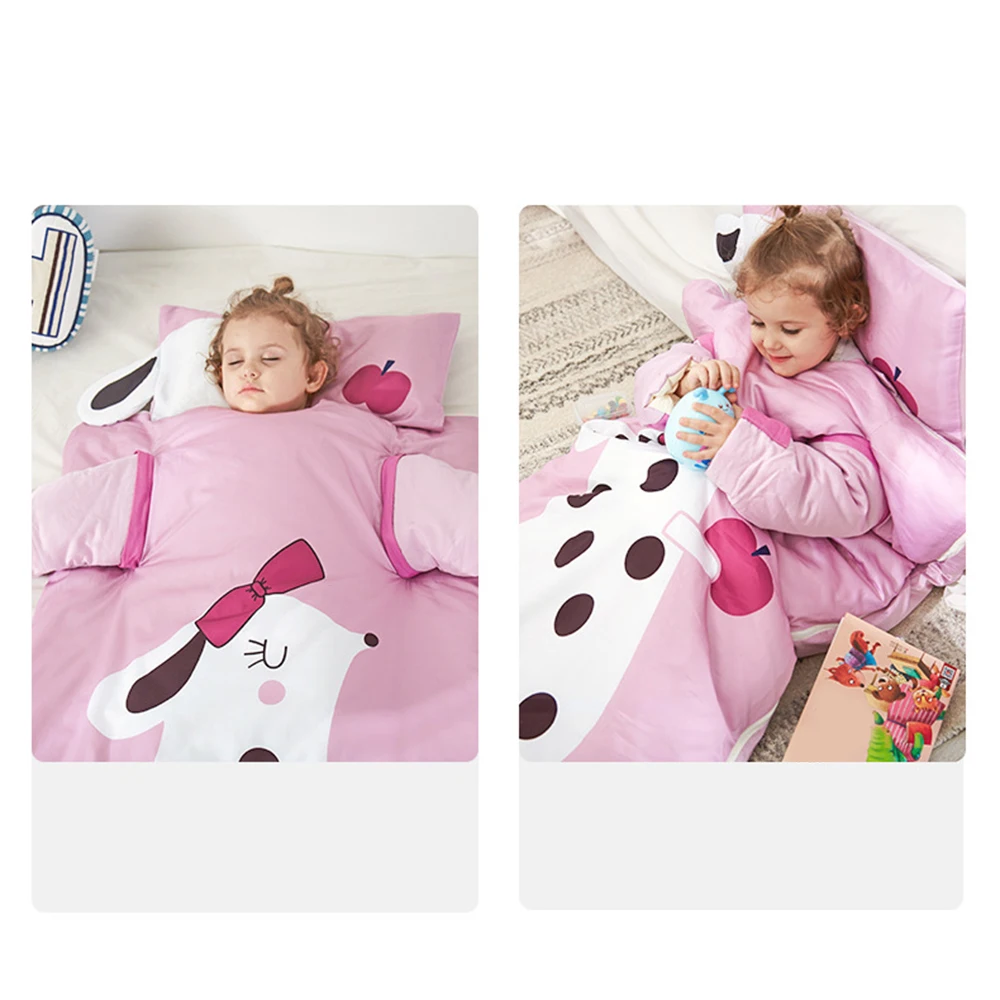 Коврик для сна для малышей, детский спальный мешок с тонкой съемной подушкой для детей дошкольного возраста, зимний спальный мешок для детей