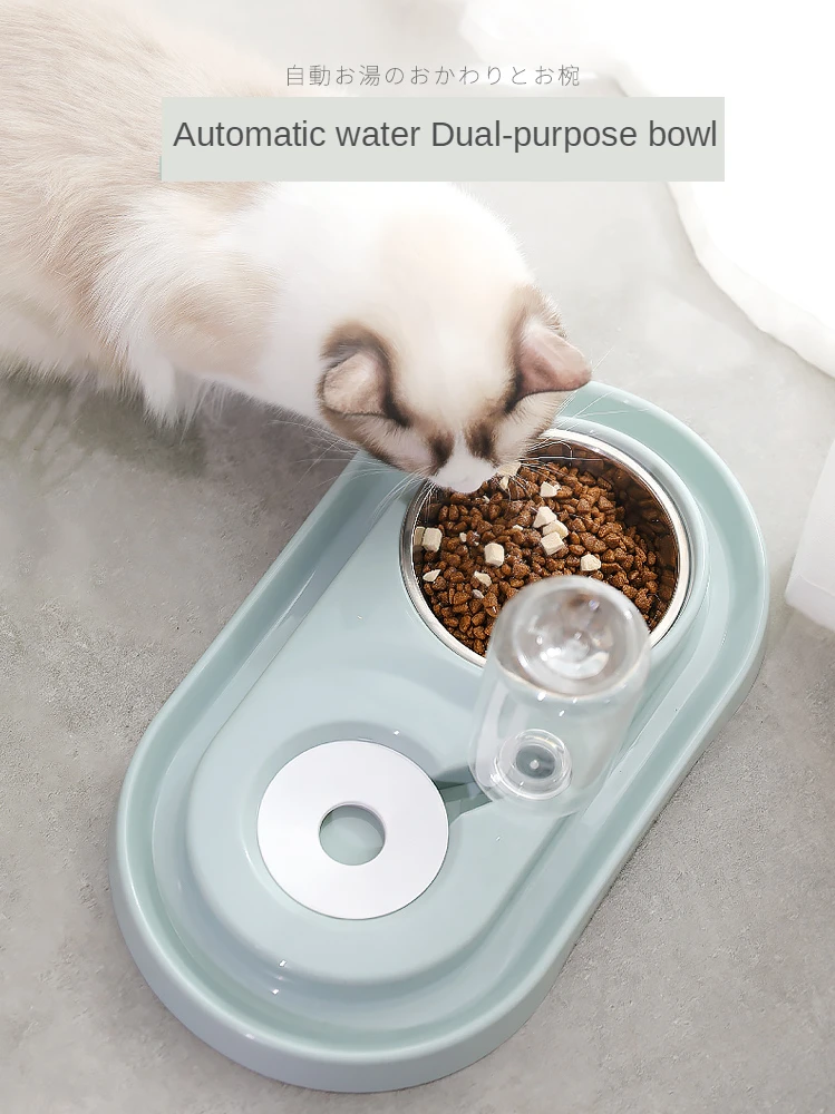 Pet Cat Automatic Water Fountain Small Animals Durable Double Bowls