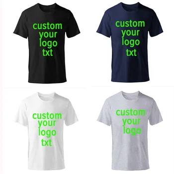 

Your OWN Design Brand Logo/Picture Custom Men and women DIY Cotton T shirt Short sleeve Casual T-shirt tops Tee Optical color