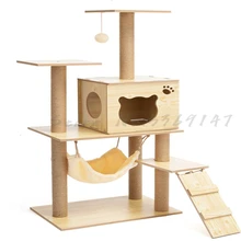 Furniture Board Cat Climbing Frame Wood Cat Scratch Board Cat Litter Cat Jumping Cat Toy Cats Products for Pets