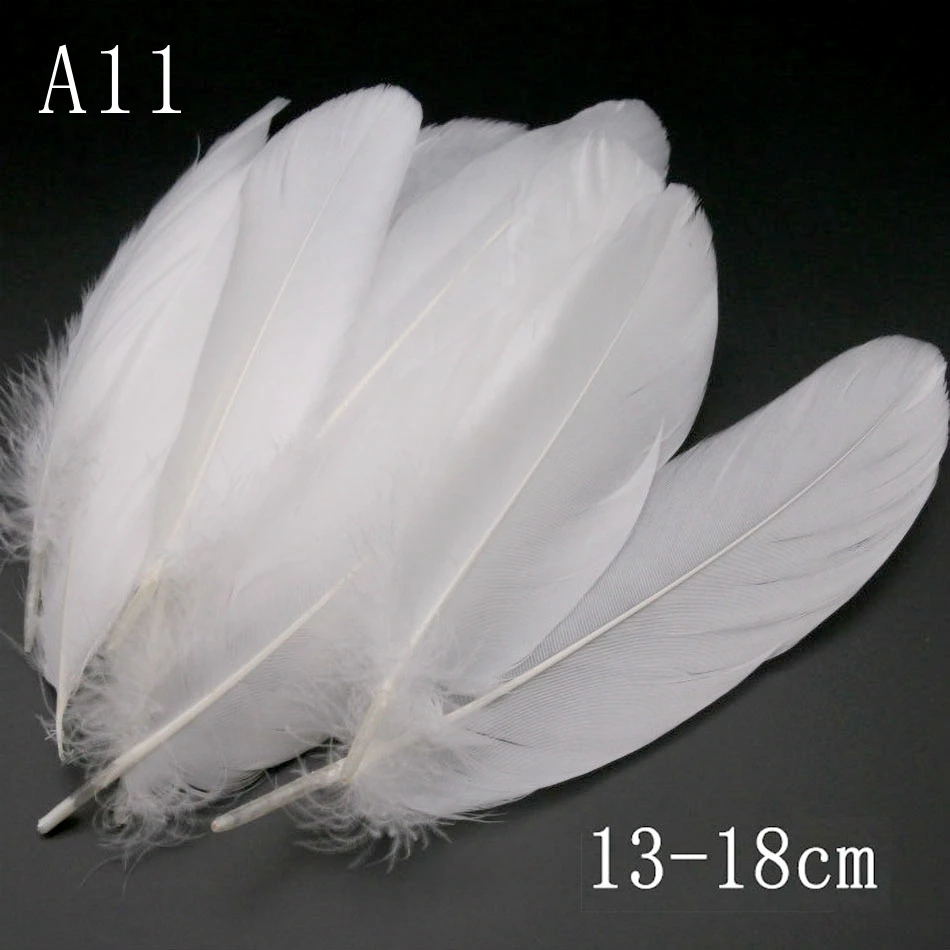 50Pcs Natural Goose Feathers Plume Craft DIY Royal Blue Feather Wedding Party Plumas Jewelry Making Decor Accessories 13-18CM goose feathers craft feathers natural feathers