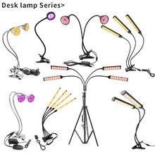 

X 1/2/3/4/10 Heads Dimmable Timing Full Spectrum Indoor Greenhouse Flexible Clip 10 Level Brightness LED Desk Lamp Flower Plant